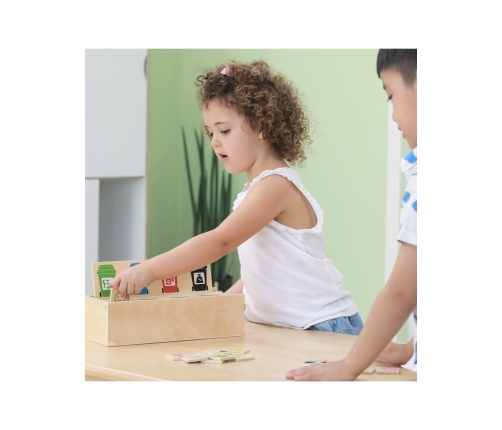 VIGA Układanka Gra edukacyjna drewniana do nauki sortowania śmieci