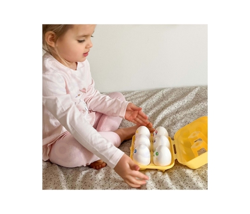 WOOPIE Układanka Sorter Montessori Dopasuj Kształty Wesołe Kurczaczki Jajka 6szt