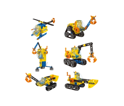 WOOPIE Klocki Konstrukcyjne Zbuduj Pojazdy Budowlane 8 Modeli STEAM