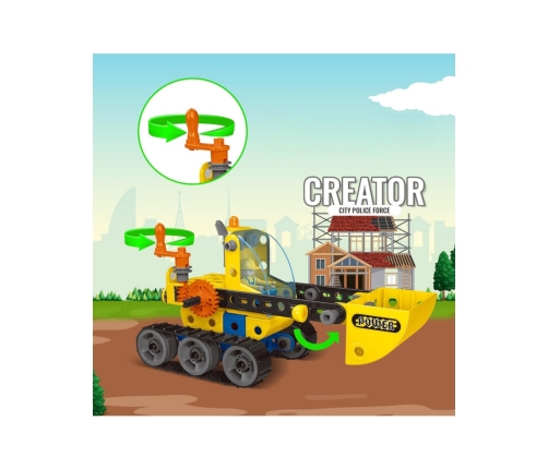 WOOPIE Klocki Konstrukcyjne Zbuduj Pojazdy Budowlane 8 Modeli STEAM