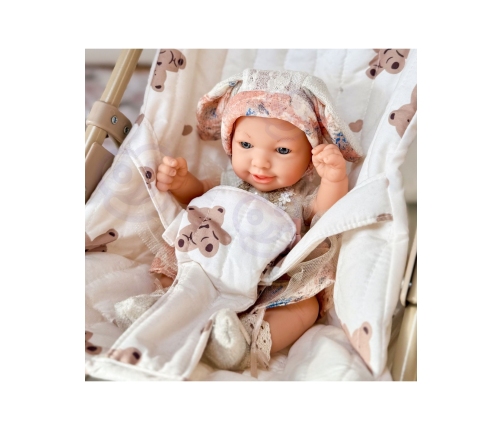 WOOPIE ROYAL Lalka Bobas 24 cm w Sukience i Czapeczce Króliczka