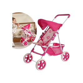 WOOPIE ROYAL Wózek dla Lalek Spacerówka w Kwiaty WOOPIE ROYAL Wózek dla Lalek Spacerówka w Kwiaty