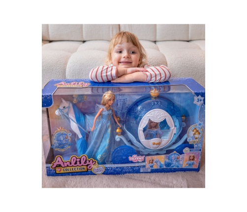 WOOPIE ROYAL Lalka Lodowa Księżniczka Lily i Magiczny Powóz Karoca Akcesoria