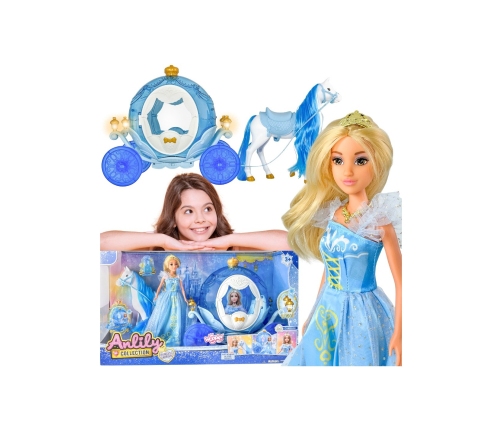 WOOPIE ROYAL Lalka Lodowa Księżniczka Lily i Magiczny Powóz Karoca Akcesoria