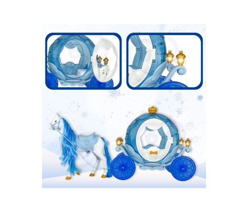 WOOPIE ROYAL Lalka Lodowa Księżniczka Lily i Magiczny Powóz Karoca Akcesoria