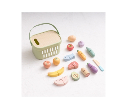 TOOKY TOY Drewniany Zestaw Żywność Warzywa Owoce