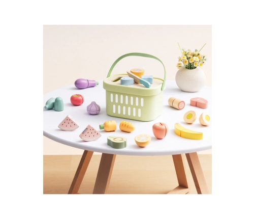 TOOKY TOY Drewniany Zestaw Żywność Warzywa Owoce