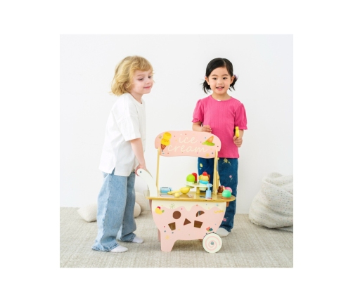 CLASSIC WORLD Drewniana Lodziarnia 3w1 Wózek 40 el.