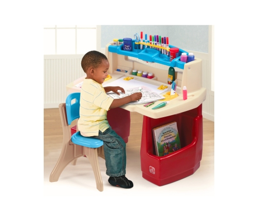 Step2 Biurko z Krzesełkiem Kącik plastyczny edukacyjny Delux