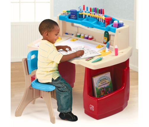 Step2 Biurko z Krzesełkiem Kącik plastyczny edukacyjny Delux