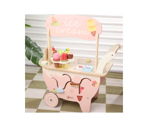 CLASSIC WORLD Drewniana Lodziarnia 3w1 Wózek 40 el.