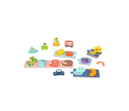 WOOPIE GREEN Układanka Sensoryczna Memory Kształty FSC