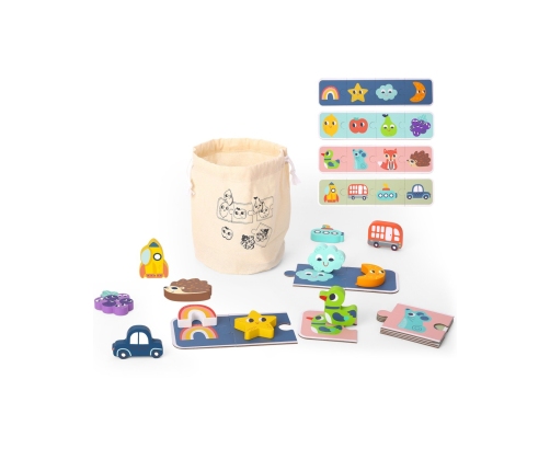 WOOPIE GREEN Układanka Sensoryczna Memory Kształty FSC