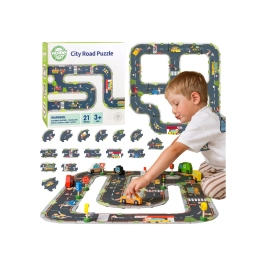 WOOPIE GREEN Droga Puzzle dla Dzieci Autostrada Makieta 21 el. Certyfikat FSC WOOPIE GREEN Droga Puzzle dla Dzieci Autostrada Makieta 21 el. Certyfikat FSC