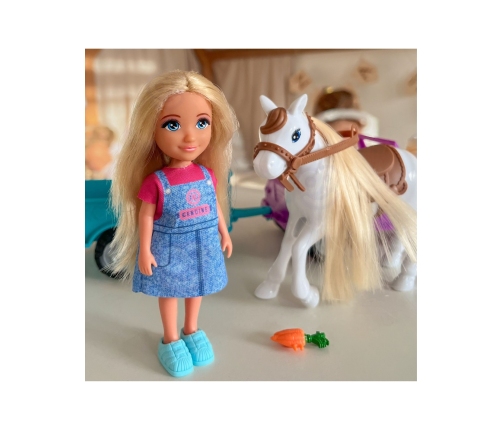 WOOPIE ROYAL Lalka Niki Zestaw z Koniem Samochodem i Przyczepą