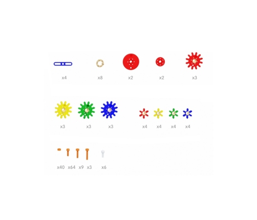 MASTERKIDZ Zestaw Akcesoriów Mix Koła Zębate do Paneli Ściennych STEM 198 el.