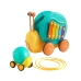 WOOPIE Ślimak do Ciągnięcia 4w1 Cymbałki Zębatki Sensoryczne Wyrzutnia + Małe Autko