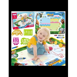 WOOPIE Mata Wodna do Malowania Safari Literki Cyferki WOOPIE Mata Wodna do Malowania Safari Literki Cyferki