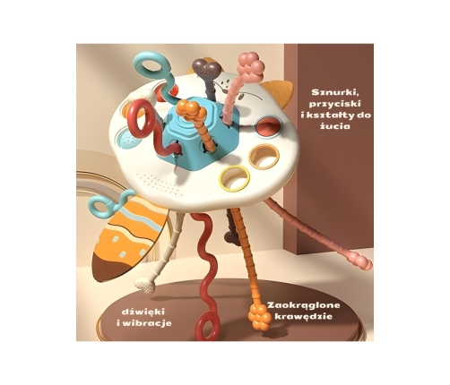 WOOPIE BABY Zabawka Sensoryczna Montessori Gryzak Grzechotka Wielofunkcyjny Lis