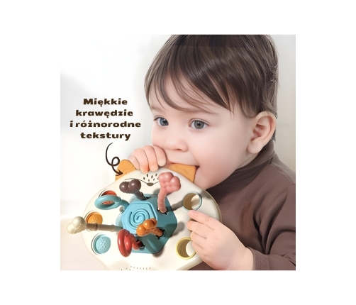 WOOPIE BABY Zabawka Sensoryczna Montessori Gryzak Grzechotka Wielofunkcyjny Lis
