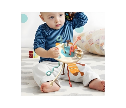 WOOPIE BABY Zabawka Sensoryczna Montessori Gryzak Grzechotka Wielofunkcyjny Lis