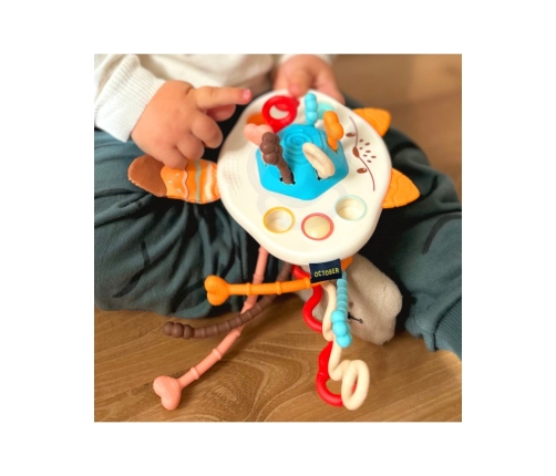 WOOPIE BABY Zabawka Sensoryczna Montessori Gryzak Grzechotka Wielofunkcyjny Lis