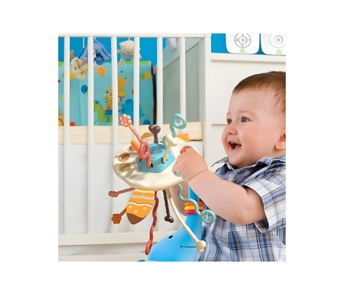 WOOPIE BABY Zabawka Sensoryczna Montessori Gryzak Grzechotka Wielofunkcyjny Lis