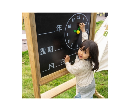 CLASSIC WORLD EDU Tablica Manipulacyjna Kredowa 2w1 Nauka Czasu i Pogody