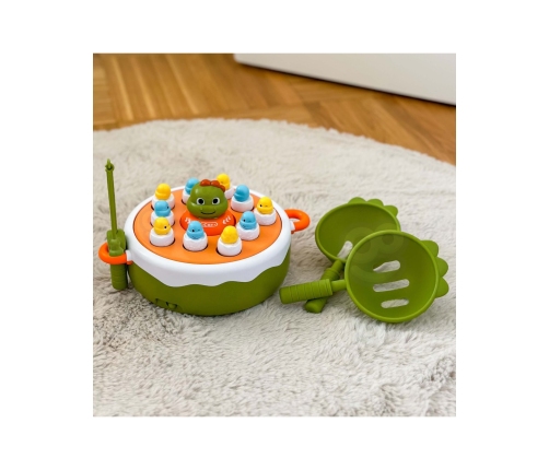 WOOPIE Gra Zręcznościowa Łowienie Dinozaurów 2w1 Katapulta