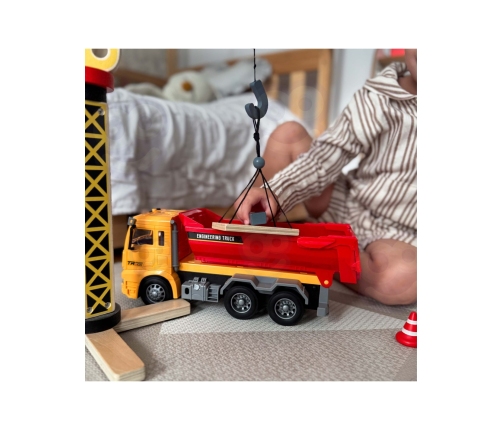 WOOPIE Wywrotka Budowlana w Skali 1:12 Efekty Świetlne Dźwiękowe