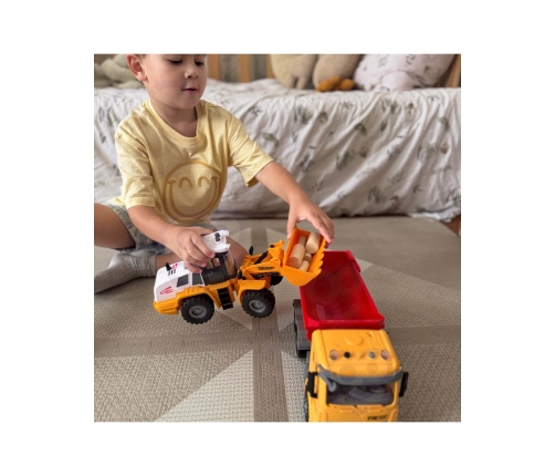 WOOPIE Wywrotka Budowlana w Skali 1:12 Efekty Świetlne Dźwiękowe