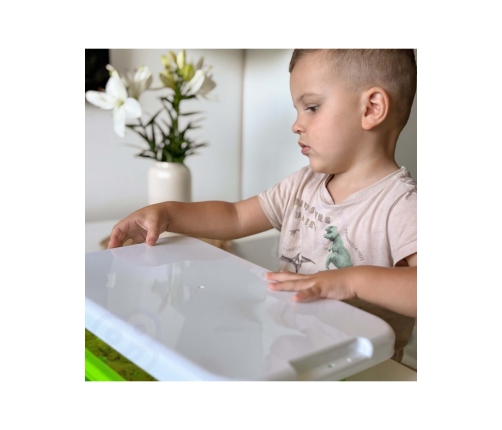 WOOPIE Piasek Kinetyczny 1,5 kg Zestaw XXL ZOO Safari Stolik z Foremkami