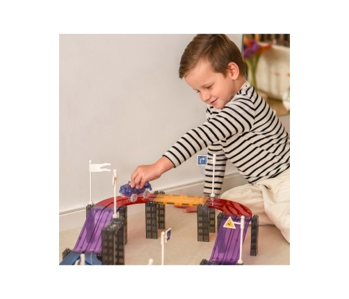 WOOPIE Magnetyczny Tor Samochodowy Wyścigowy + Autko 76 el.