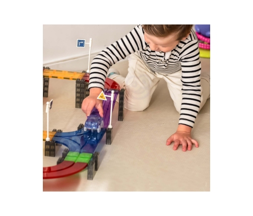 WOOPIE Magnetyczny Tor Samochodowy Wyścigowy + Autko 76 el.