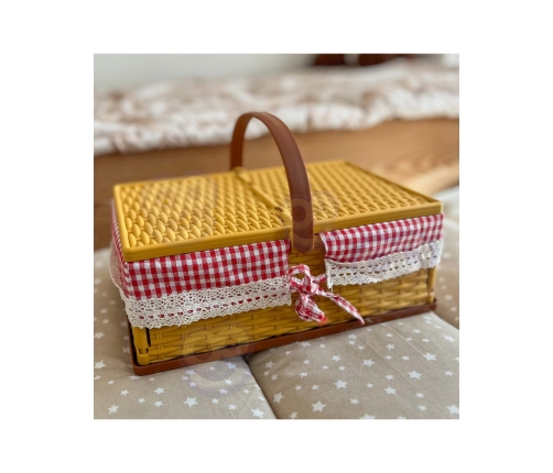 WOOPIE Kosz Piknikowy Owoce Warzywa Fast Food Zestaw XXL 103el.