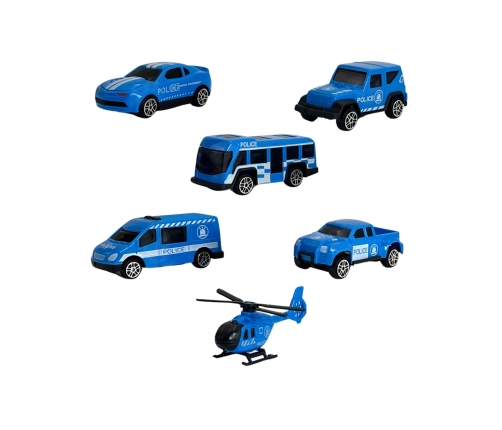 WOOPIE Zestaw Cieżarówka Transporter 3w1 Niebieski Policja