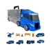 WOOPIE Zestaw Cieżarówka Transporter 3w1 Niebieski Policja