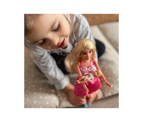 WOOPIE ROYAL Lalka Lily Bobas Krzesełko do Karmienia Zestaw Akcesoria