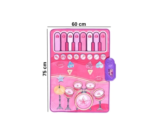 WOOPIE Duża Mata Muzyczna 2w1 Perkusja Interaktywna Pianino