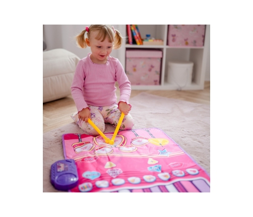 WOOPIE Duża Mata Muzyczna 2w1 Perkusja Interaktywna Pianino