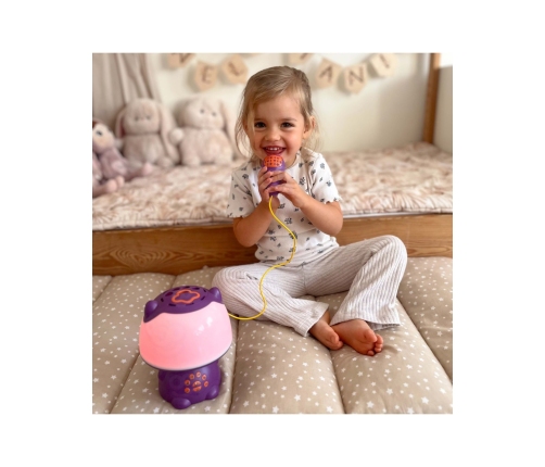 WOOPIE Multifunkcyjna Lampka RGB Głośnik Bluetooth Karaoke Modulator Głosu Karta SD AUX Fioletowa