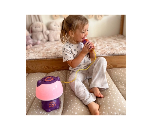 WOOPIE Multifunkcyjna Lampka RGB Głośnik Bluetooth Karaoke Modulator Głosu Karta SD AUX Fioletowa