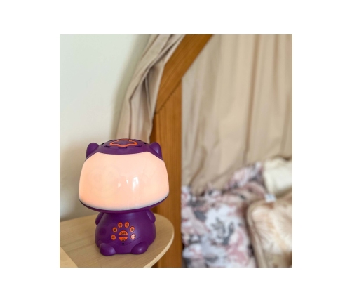 WOOPIE Multifunkcyjna Lampka RGB Głośnik Bluetooth Karaoke Modulator Głosu Karta SD AUX Fioletowa