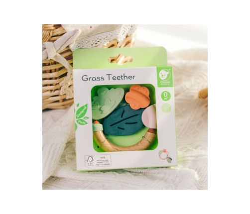 CLASSIC WORLD Drewniana Grzechotka Sensoryczna Gryzak 2w1