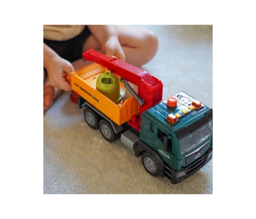 WOOPIE Ciężarówka Śmieciarka z Dźwigiem Segregacja Śmieci - skala 1:10