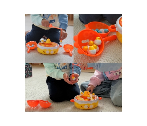 WOOPIE Gra Zręcznościowa Łowienie Kurczaczków 2w1 Katapulta