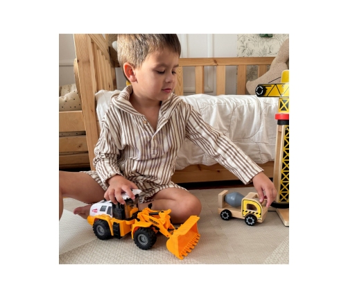 WOOPIE Koparka Ładowarka Budowlana 1:16 Efekty Świetlne i Dźwiękowe