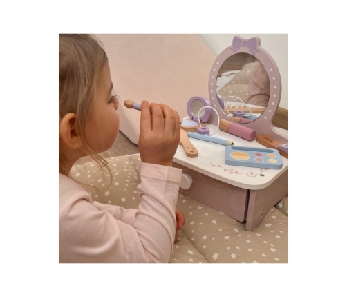 Viga Drewniana Toaletka z Akcesoriami Kącik Małej Księżniczki