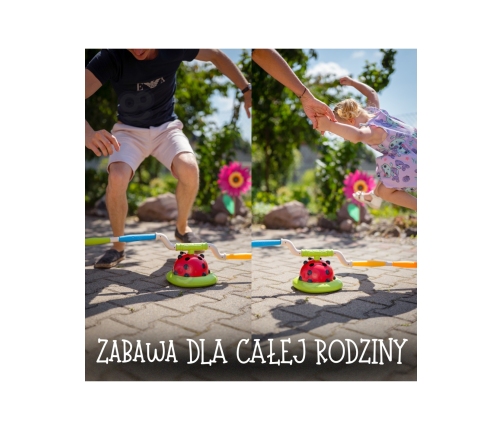 WOOPIE Gra Zręcznościowa 3w1 Wyrzutnia Rakiet Skakanka Rzut do Celu Biedronka