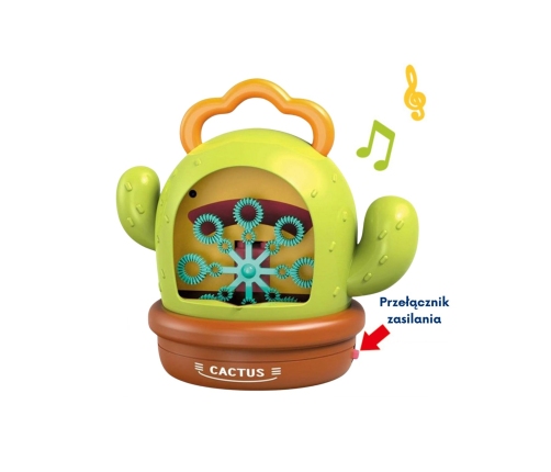 WOOPIE Kaktusowa Elektryczna Maszyna Do Bąbelków Efekty Dźwiękowe i Świetlne